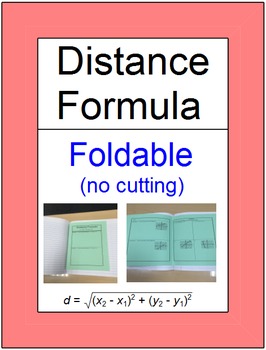 Preview of Distance & Midpoint Formula - 2 Foldables & (Smartboard) Interactive Notebooks