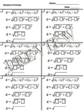 Distance Formula Graphic Organizer Work Paper Flow Chart