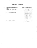 Distance Formula Lesson/Worksheet