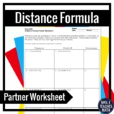 Distance Formula Partner Worksheet