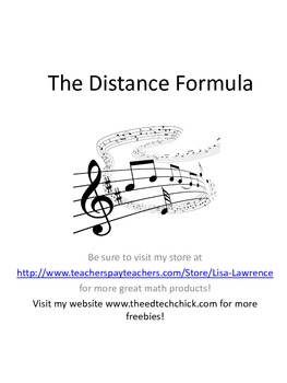 Preview of Distance Formula Song