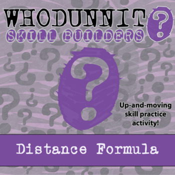 Preview of Distance Formula Whodunnit Activity - Printable & Digital Game Options