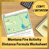 Distance Formula Worksheet: Montana Fire Activity