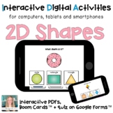 2D Shapes ⋅ Digital Interactive PDF, Boom Cards, and Quiz 