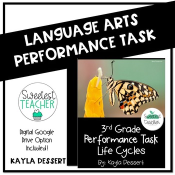 Preview of Distance Learning 3rd Grade Performance Task Life Cycles w/ Editable Google Doc