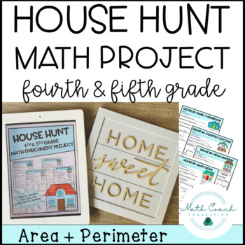 Preview of 4th & 5th Grade Math Enrichment Area and Perimeter Project House Hunt