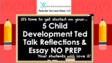 5 Child Development Ted Talk Reflections & Essay NO PREP