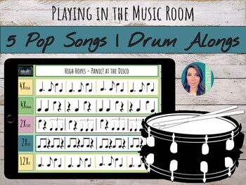 Preview of 5 Pop Drum Along Songs for Bucket Drumming