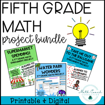 Preview of 5th Grade Math Project BUNDLE | Fifth Grade Math Enrichment
