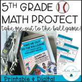 5th Grade Math Project | Baseball Project | Fifth Grade En