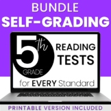 5th-Grade Reading SELF-GRADING Comprehension Quizzes  [DIG