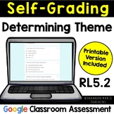 5th-Grade Theme Self-Grading Quiz RL5.2  [DIGITAL + PRINTABLE]