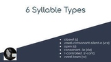 Distance Learning: 6 Types of Syllables Rule Sheets & Word