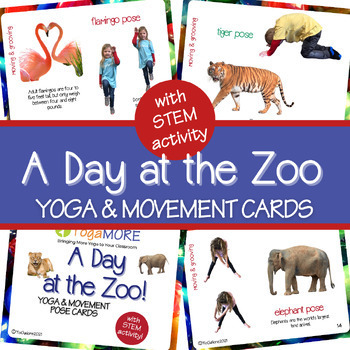 Preview of Zoo Animal Yoga & Movement Pose Cards
