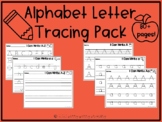 Distance Learning A-Z Letter Tracing Worksheet Set