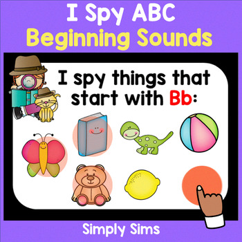 Preview of Boom Cards | Letter Sounds | Letter  Recognition | ABC I Spy Beginning Sounds