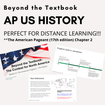 Preview of Distance Learning: AP US History GOOGLE SLIDES (The American Pageant, Ch. 2)