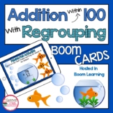 Addition Within 100 with Regrouping Activities Math Task Cards