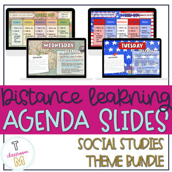 Preview of Digital Agenda Slides for Social Studies BUNDLE
