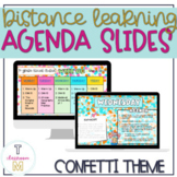 Distance Learning Agenda Slides for Digital Classrooms - C