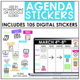 Agenda Stickers - Digital Stickers - for Google Slides™