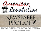 Distance Learning American Revolution Newspaper Project--G