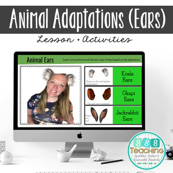 Preview of Distance Learning Animal Adaptations - Ears - Project, Lesson, Activities 