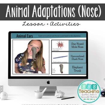 Preview of Distance Learning Animal Adaptations - Nose - Project, Lesson, Activities 