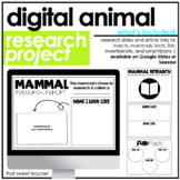 Distance Learning Animal Research Project | Digital/Paperless