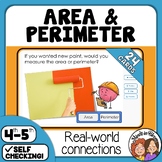 Distance Learning Area and Perimeter Boom Cards Digital Ta