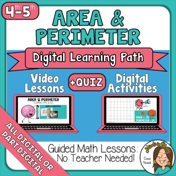 Preview of Flipped Learning Area and Perimeter Teaching Videos, Activities, Quiz, and more