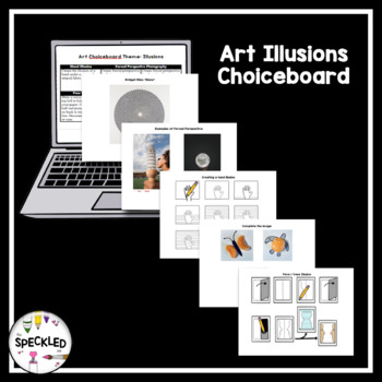 Preview of Distance Learning Art Choiceboard. Illusions Remote Art Lesson Plan with video