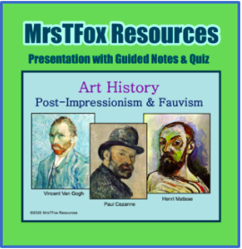 Preview of Art History Presentation Guided Notes & Quiz Middle School Art High School Art