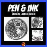 Pen and Ink Drawing Lesson Art Bundle Middle School Art Hi