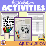 Distance Learning Articulation Activity/Homework Sheets. P
