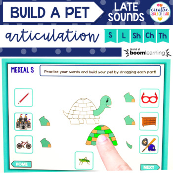 Preview of Build-a-Pet Articulation BOOM Cards™️ - Late Sounds