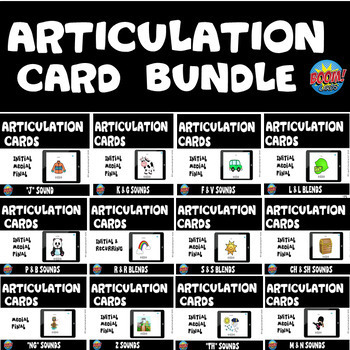 Preview of Articulation Cards Boom Cards™ Bundle for Speech Therapy