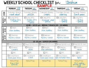 Distance Learning / At Home Learning EDITABLE Schedule FREEBIE by ...