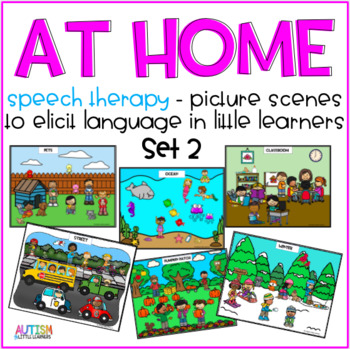 Preview of Distance Learning - At Home Speech Therapy Picture Scenes SET 2