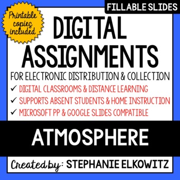 Preview of Layers of the Atmosphere Digital Activities | Distance Learning
