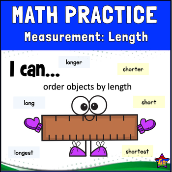 Preview of Go Math 1st Measurement by Length | Boom Cards