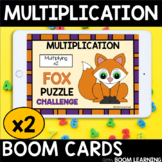 Distance Learning BOOM Cards Multiplication Facts Fox Puzz