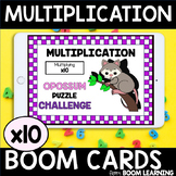 Distance Learning BOOM Cards Multiplication Facts Opossum 