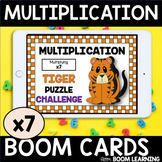 Distance Learning BOOM Cards Multiplication Facts Tiger Pu