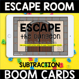 Distance Learning BOOM Cards Subtraction Facts ESCAPE ROOM