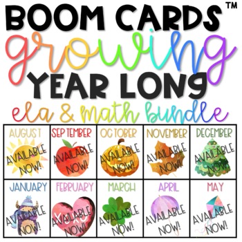 Preview of Distance Learning | BOOM Cards | Year Long Bundle