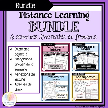Preview of Distance Learning BUNDLE FRENCH || 6 semaines d'activités en français
