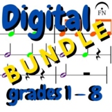 Distance Learning BUNDLE Elementary Music Rhythm Video Play Along