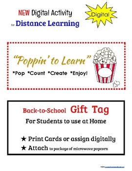 Preview of Popcorn Gift Tag for Distance Learning or Back-to-School Open House Meeting
