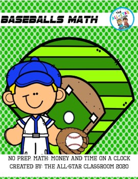 Preview of Distance Learning Baseball Math: Money and Time on a Clock